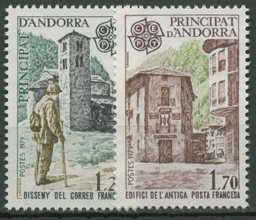 Andorra (frz.) 1979 Europa CEPT Post-u. Fernmeldewesen 297/98 postfrisch
