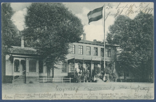 Ahrensburg Hotel Posthaus, gelaufen 1910 (AK2433)