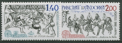 Andorra (frz.) 1981 Europa CEPT Folklore 313/14 postfrisch