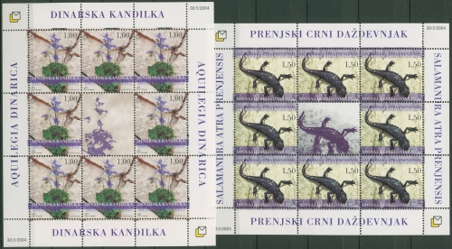Bosnien-Herzegowina (Kroat. Post) 2004 Flora/Fauna 127/28 K postfrisch (C90246)