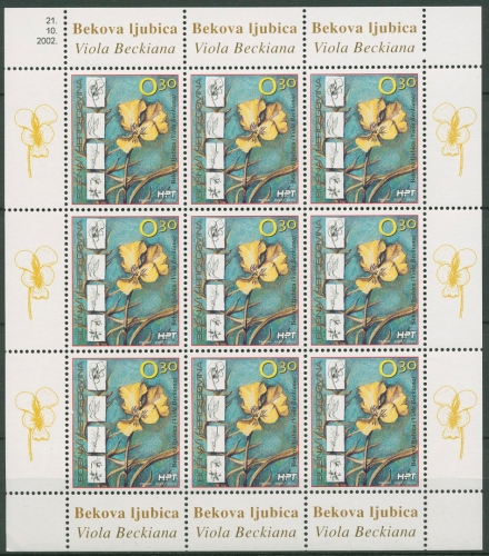 Bosnien-Herzegowina (Kroat. Post) 2002 Blumen 100 K postfrisch (C90250)