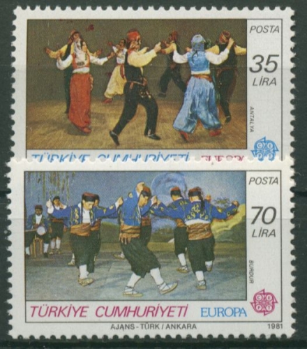 Türkei 1981 Europa CEPT: Folklore 2546/47 postfrisch