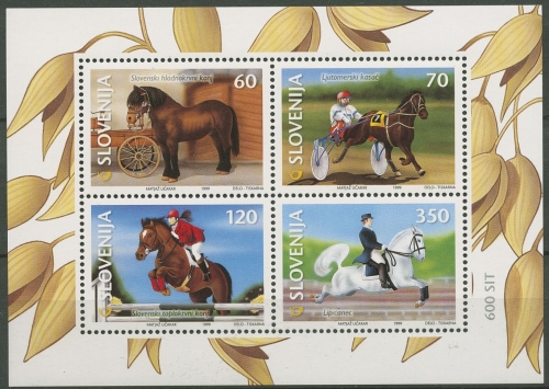 Slowenien 1999 Pferde Block 9 postfrisch (C90282)