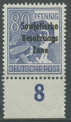 SBZ Allg. Ausgabe 1948 Freimarke Unterrand 196 P UR postfrisch