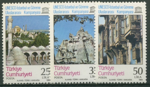 Türkei 1984 UNESCO: Bauwerke in Istanbul und Göreme 2663/65 postfrisch
