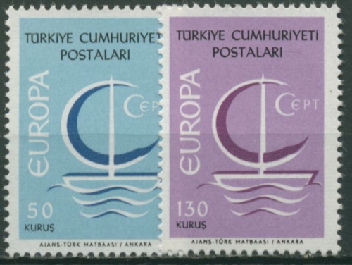 Türkei 1966 Europa CEPT: Boot 2018/19 postfrisch