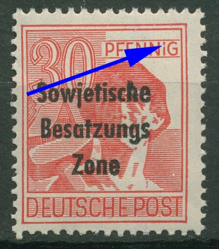 SBZ Allg. Ausgabe 1948 Freim. mit Plattenfehler 192 (PF Urmarke) postfrisch
