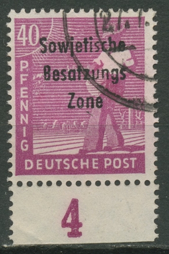 SBZ Allg. Ausgabe 1948 Freimarke Unterrand 193 P UR gestempelt