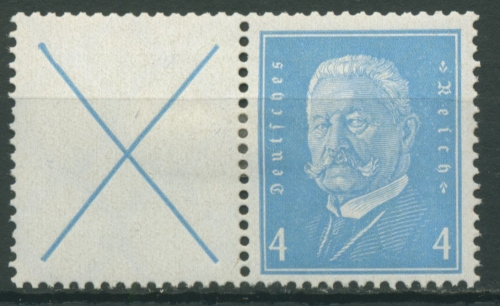 Deutsches Reich Zusammendrucke 1932 Hindenburg W 26 mit Falz