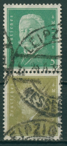 Deutsches Reich Zusammendrucke 1932 Reichspräsidenten S 42 gestempelt
