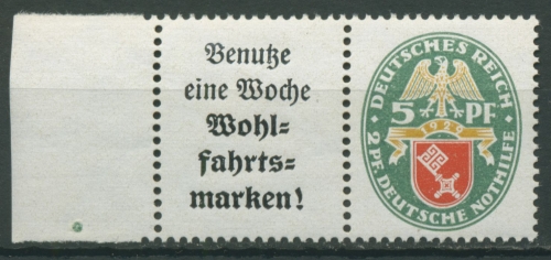 Deutsches Reich Zusammendrucke 1929 Nothilfe W 35 LR postfrisch