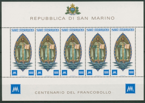 San Marino 1977 Briefmarken San Marino Kleinbogen 1147 K postfrisch (C90464)