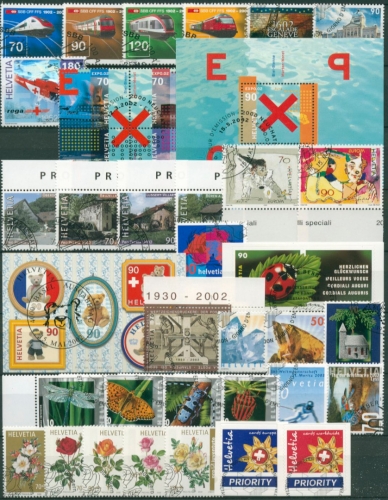 Schweiz Jahrgang 2002 komplett gestempelt (G31030)