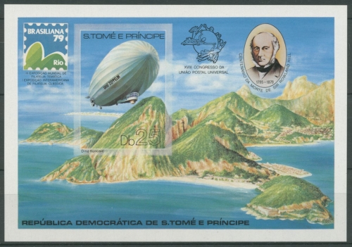 Sao Tomé und Principe 1979 Zeppelin Block 36 B postfrisch (C28291)