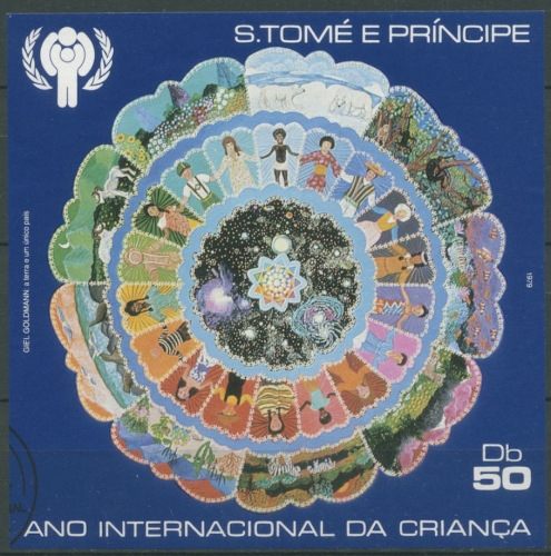 Sao Tomé und Principe 1979 Jahr des Kindes Block 34 A gestempelt (C28292)