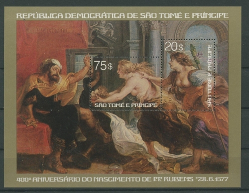 Sao Tomé und Principe 1977 Rubens Gemälde Block 2 postfrisch (C28295)