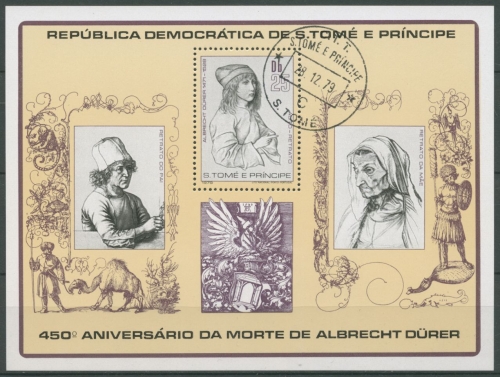 Sao Tomé und Principe 1979 Albrecht Dürer Block 37 gestempelt (C28297)