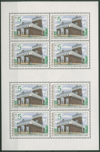 Tschechische Republik 1993 Kirchen Kleinbogen postfrisch 6 K (C90555)