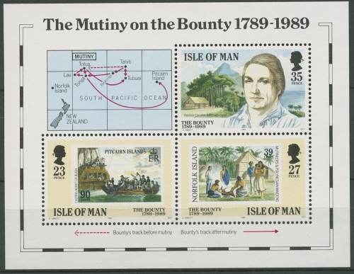 Isle of Man 1989 Meuterei auf Schiff Bounty Block 11 postfrisch (C90615)