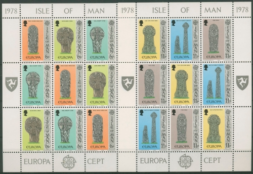 Isle of Man 1978 Europa CEPT Baudenkmäler Kleinbg. 122/27 K postfrisch (C90657)