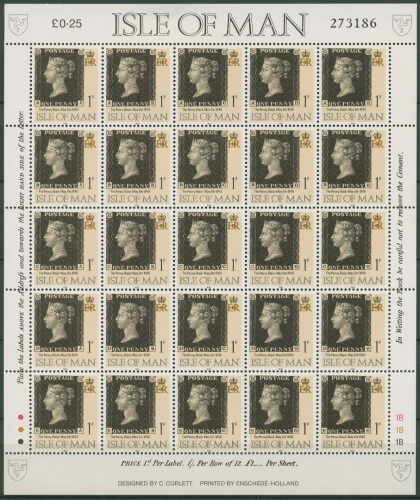 Isle of Man 1990 150 Jahre Briefmarken 431 ZD Bogen postfrisch (SG90682)