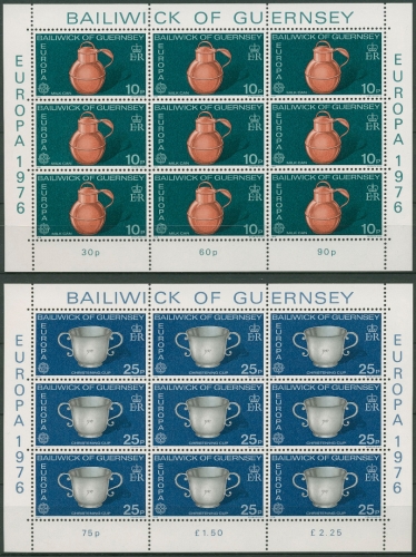 Guernsey 1976 Europa CEPT Kunsthandwerk Kleinbogen 133/34 K postfrisch (C90754)