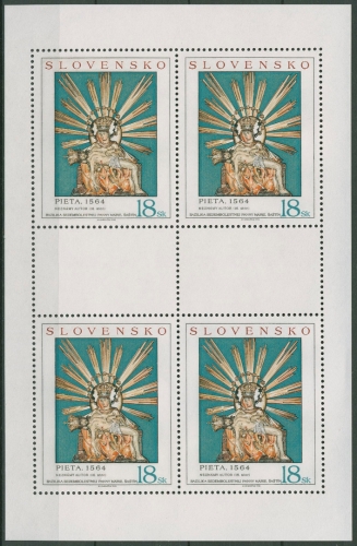 Slowakei 1998 Christliche Kunst Kleinbogen 321 K postfrisch (C90863)