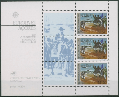 Portugal - Azoren 1982 Europa CEPT Histor.Ereignisse Block 3 postfrisch (C90930)