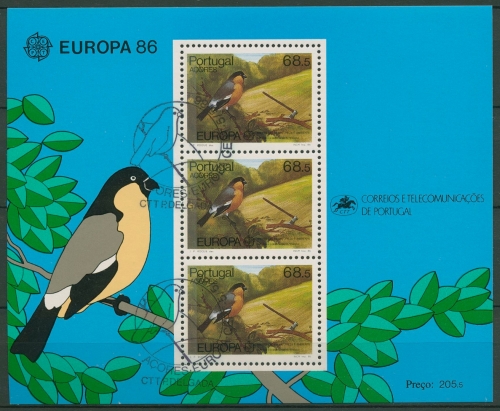 Portugal - Azoren 1986 Europa CEPT Natur Umweltschutz Block 7 gestemp. (C90939)