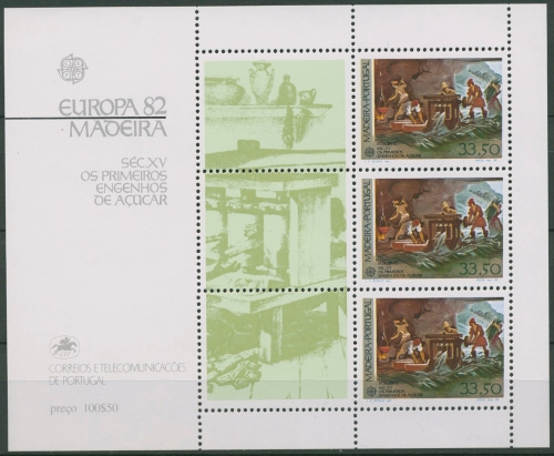 Portugal - Madeira 1982 Euro CEPT Histor.Ereignisse Block 3 postfrisch (C90972)