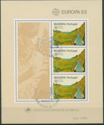 Portugal - Madeira 1983 Europa CEPT Große Werke Block 4 gestempelt (C90974)
