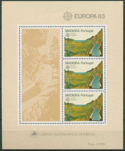Portugal - Madeira 1983 Europa CEPT Große Werke Block 4 postfrisch (C90975)