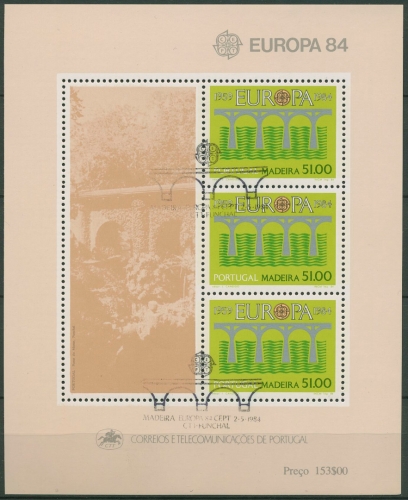 Portugal - Madeira 1984 Europa CEPT Post ! Block 5 gestempelt (C90977)