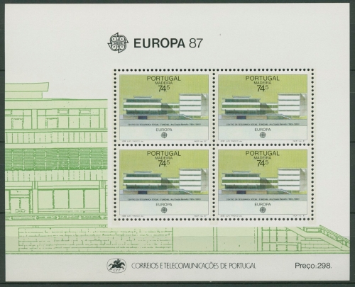 Portugal - Madeira 1987 Europa CEPT Architektur Block 8 postfrisch (C90982)