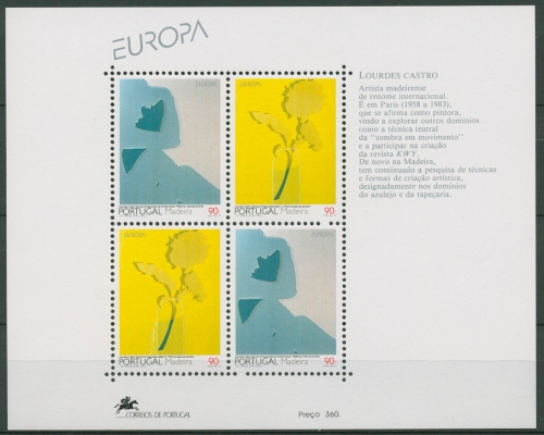Portugal - Madeira 1993 Europa CEPT Zeitgenö. Kunst Block 13 postfrisch (C90992)