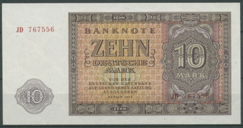DDR Deutsche Notenbank 10 Deutsche Mark 1955, Ro 350 a, kassenfrisch (K32)