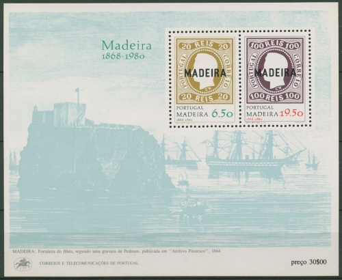 Portugal - Madeira 1980 Erste Markenausgabe Block 1 postfrisch (C90968)