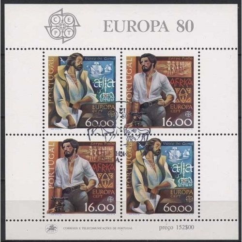 Portugal 1980 Europa CEPT Persönlichkeiten Block 29 gestempelt (C91026)
