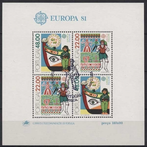 Portugal 1981 Europa CEPT Folklore Block 32 gestempelt (C91030)