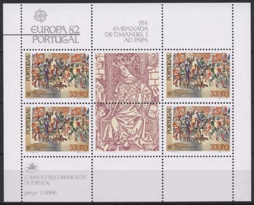 Portugal 1982 Europa CEPT Historische Ereignisse Block 35 postfrisch (C91036)