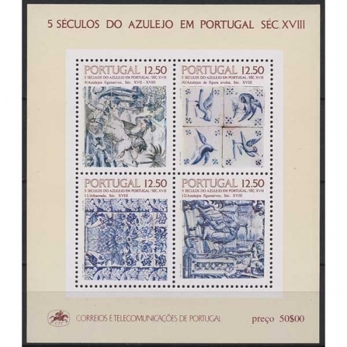 Portugal 1983 500 Jahre Azulejos Block 42 postfrisch (C91045)