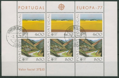 Portugal 1977 Europa CEPT Landschaften Block 20 gestempelt (C91065)