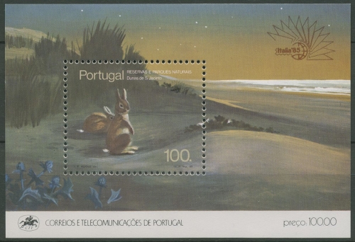 Portugal 1985 ITALIA´85 Naturschutz Nationalparks Block 48 postfrisch (C91057)