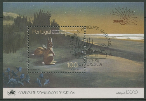 Portugal 1985 ITALIA´85 Naturschutz Nationalparks Block 48 gestempelt (C91077)