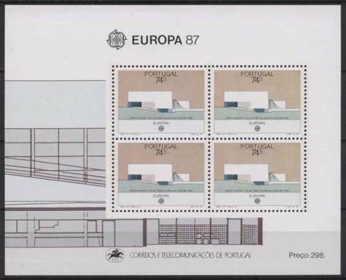Portugal 1987 Europa CEPT Moderne Architektur Block 54 postfrisch (C91083)