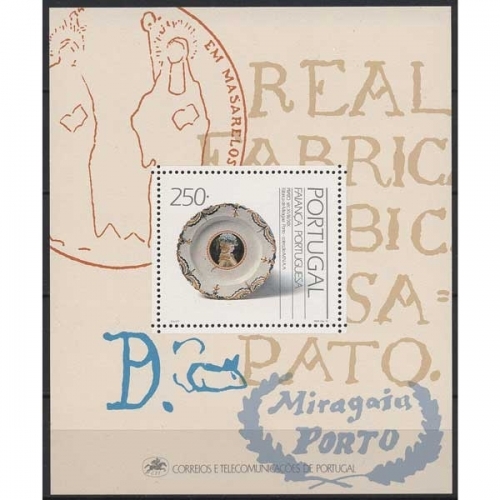 Portugal 1991 Fayencen Teller Block 76 postfrisch (C91149)