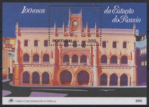 Portugal 1990 Rossio-Bahnhof Lissabon Block 75 postfrisch (C91151)