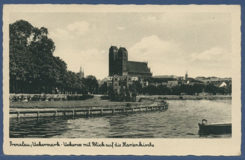 Prenzlau Uckersee mit Blick auf die Marienkirche, ungebraucht (AK2506)