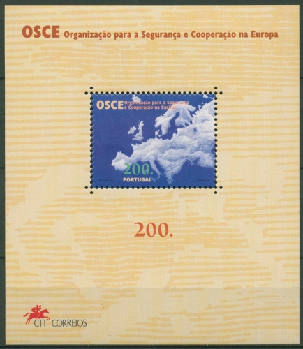 Portugal 1996 OSZE Wolkenbild Europas Block 123 postfrisch (C91207)