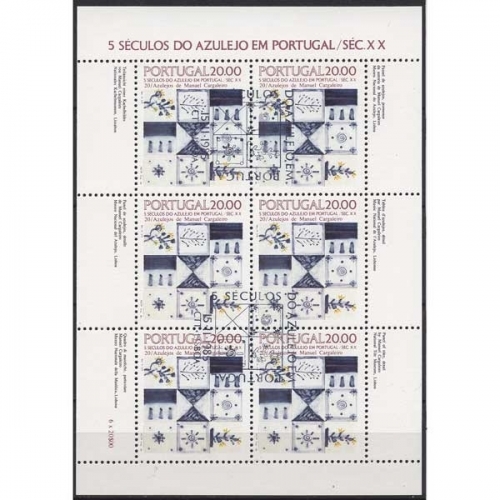 Portugal 1985 500 Jahre Azulejos Kleinbogen 1675 K gestempelt (C91231)